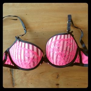 Pink Stripped Lacy Bra (never worn)